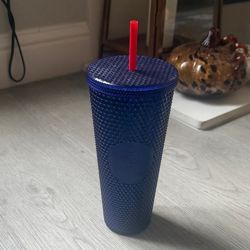 Starbucks University of Arizona Studded Tumbler Blue Tumbler with Red Straw